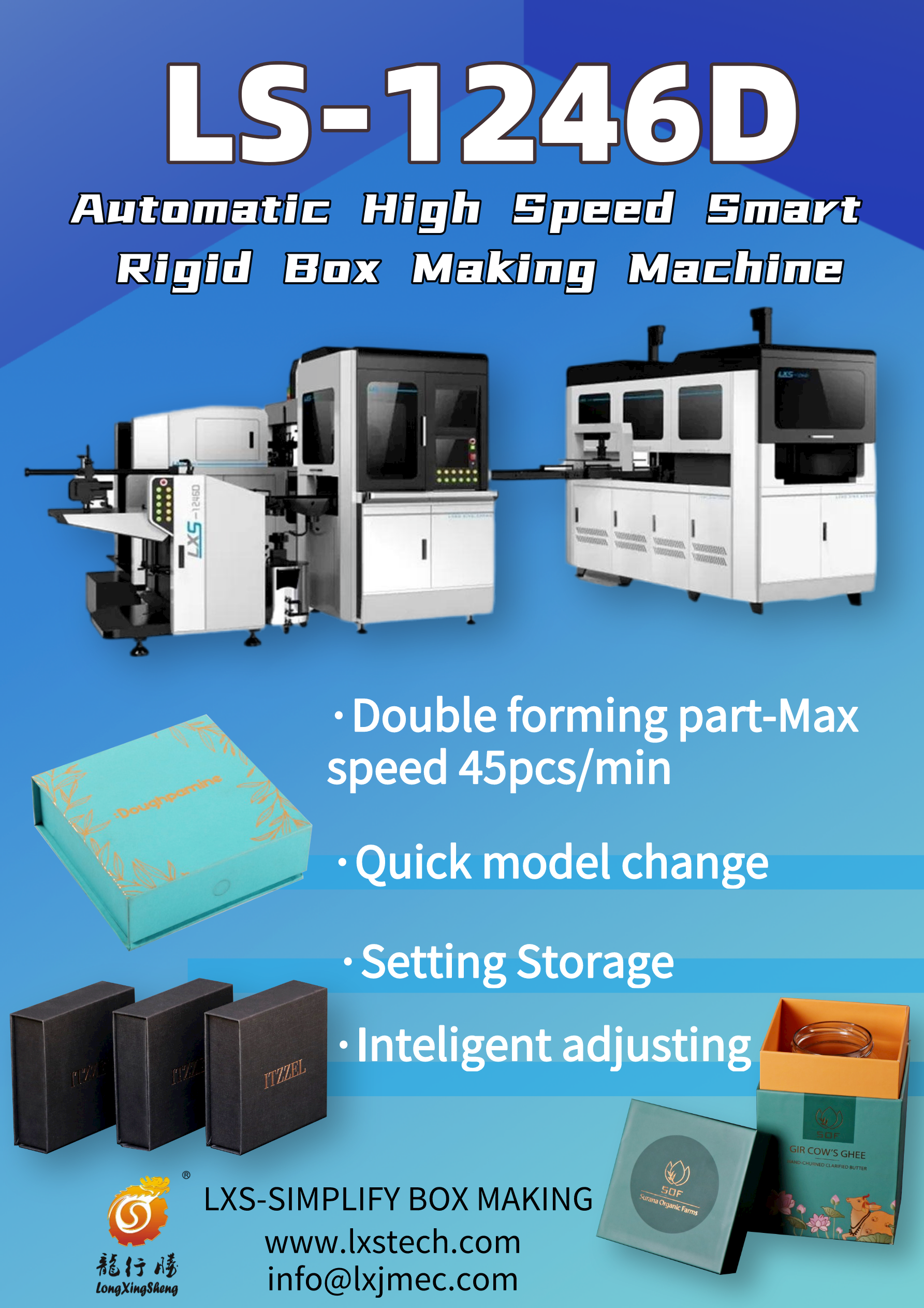  Fully Automatic Box Making Machine for Glasses Gift Luxury Rigid Box Factory
